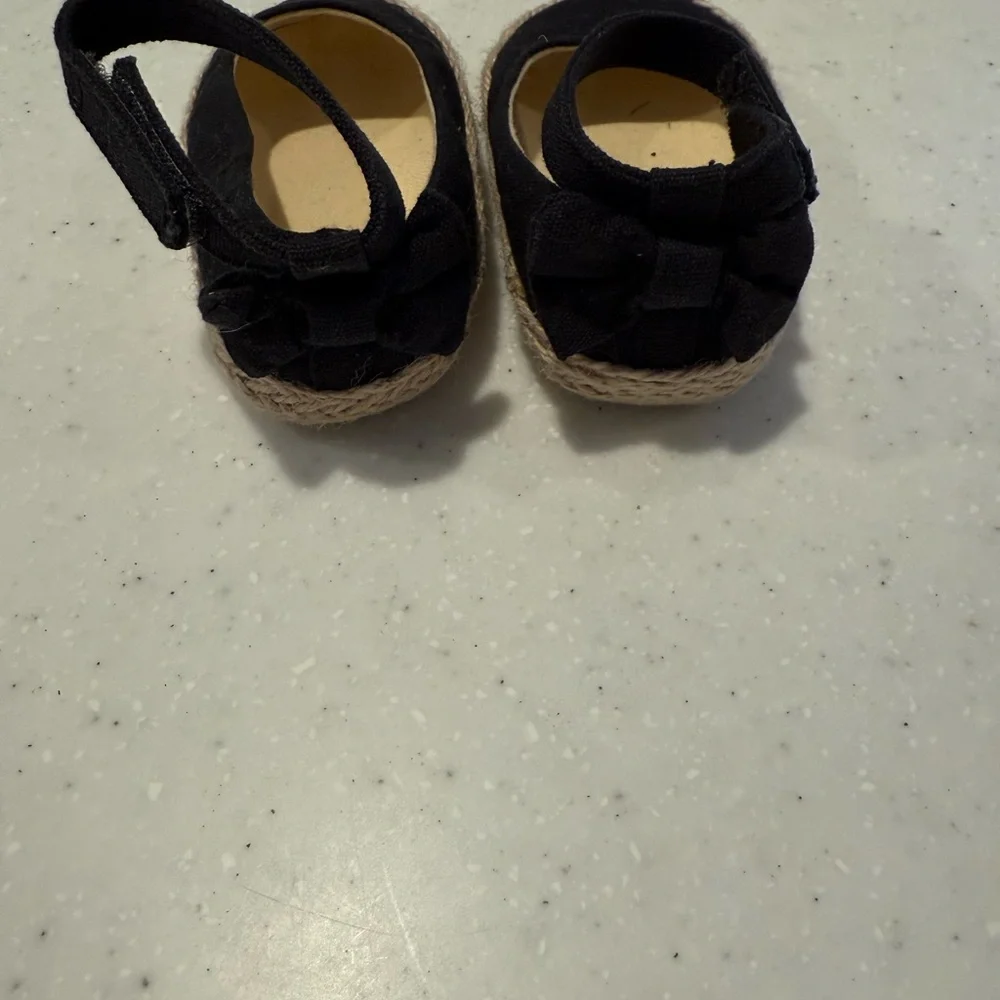Baby GAP Black Cotton Sandal Shoes